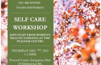 Poster with Self Care Workshop Information
